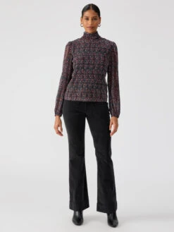 Night Dream Lurex Top Midnight Bloom -Clothing Store CT3442PE6 MDBL 01316