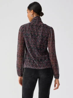 Night Dream Lurex Top Midnight Bloom -Clothing Store CT3442PE6 MDBL 01343