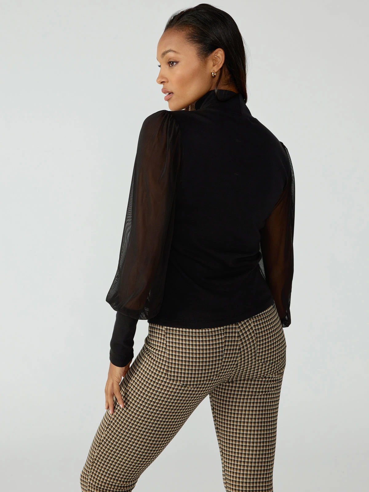 On My Mind Mesh Sleeve Top Black 3 On My Mind Mesh Sleeve Top Black - Image 3