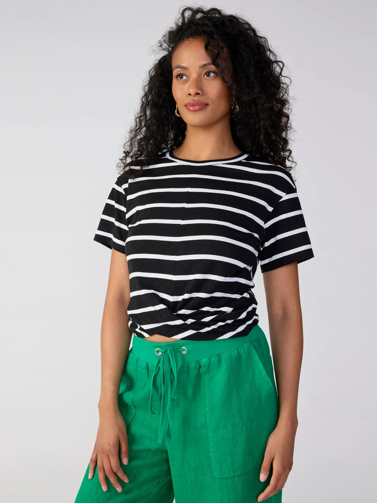 Twist Of Fate Tee Black/ White Stripe 1 Twist Of Fate Tee Black/ White Stripe