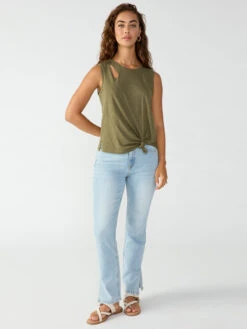 Love Me Knot Top Mossy Green 4 Love Me Knot Top Mossy Green -Clothing Store CT3585XK6 MSGR 1455
