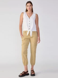 Link Up Tie Tee White -Clothing Store CT3621NP3 WHTE 2291