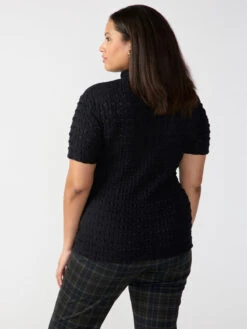 With Love Mock Neck Top Black Inclusive Collection -Clothing Store CT3646NG3Z BLCK 000621