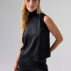 Nights Like This Satin Top Black