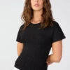 Smocked Corset Tee Black