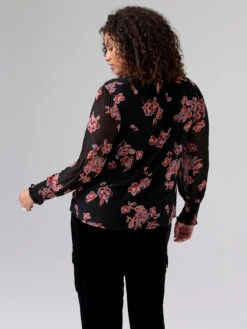 Blousy Mesh Top Falling Garland Inclusive Collection -Clothing Store CT3719MPAZ FALG 1207