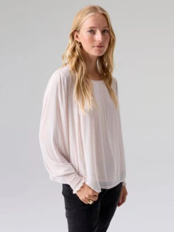 Blousy Mesh Top Toasted Marshmallow
