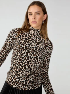 Enigma Mock Neck Caramel Classy Cat