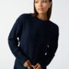The Cable Sweater Navy Reflection