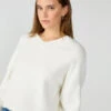 Easy Breezy V-Neck Pullover Sweater Milk