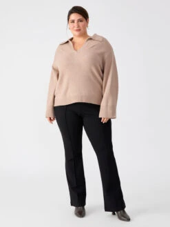 Johnny Collared Sweater Mocha Meringue Inclusive Collection -Clothing Store CW1240PD4Z MMRN 00373