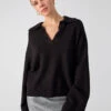 Johnny Collared Sweater Black