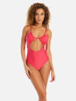 Keyhole One-Piece Mio Island Pink