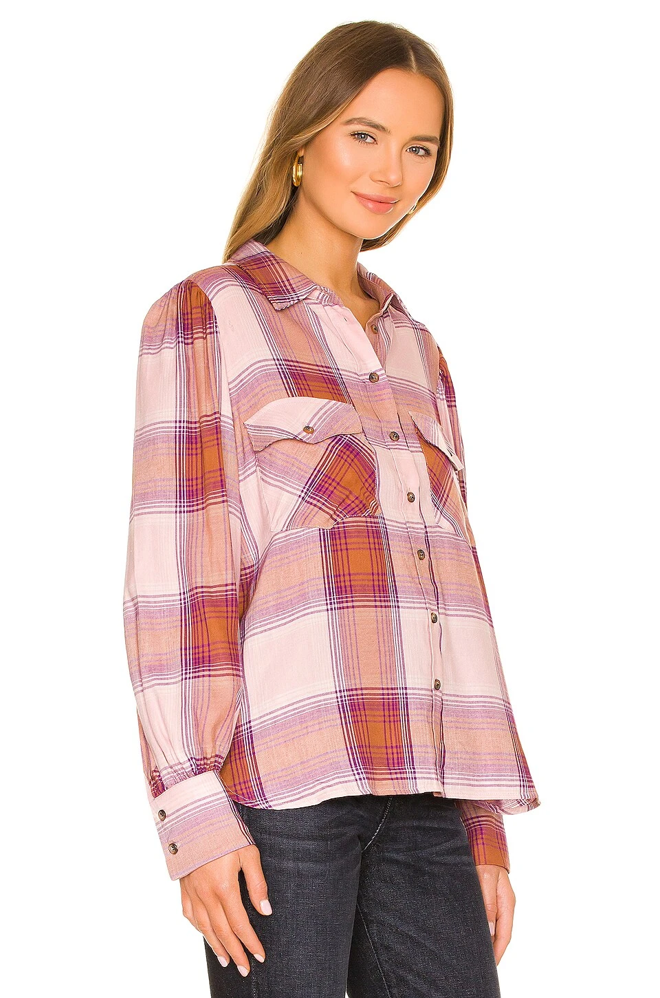 Sanctuary Fireside Boyfriend Shirt Chalet Plaid 2 Sanctuary Fireside Boyfriend Shirt Chalet Plaid - Image 2