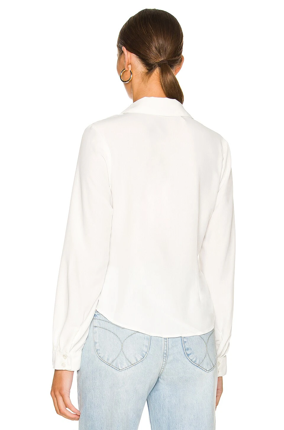 Sanctuary Ruched Boyfriend Top White 3 Sanctuary Ruched Boyfriend Top White - Image 3