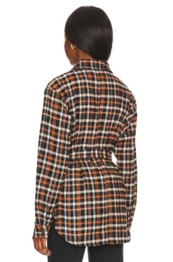 Sanctuary Roadtrip Belted Shirt Cottage Check -Clothing Store SANC WS718 V4