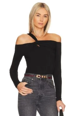 Sanctuary Heart Throb Knit Top Black
