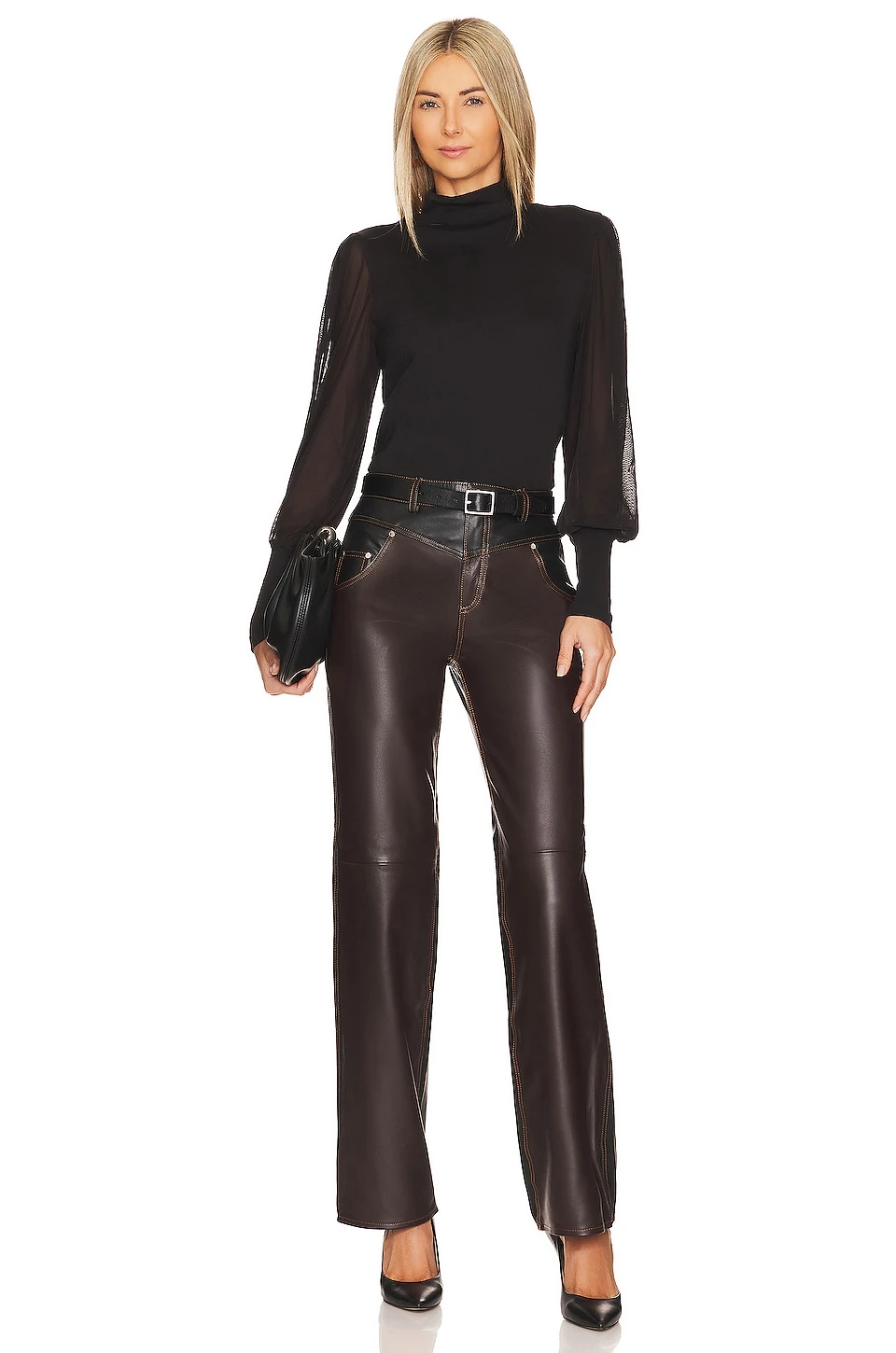 Sanctuary On My Mind Mesh Sleeve Top Black 4 Sanctuary On My Mind Mesh Sleeve Top Black - Image 4