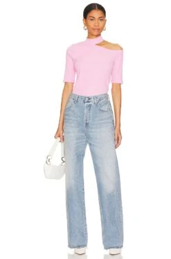 Sanctuary Half My Heart Knit Top Pink No. 3 -Clothing Store SANC WS739 V4