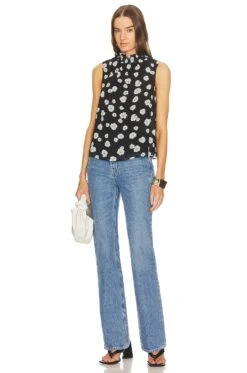 Sanctuary Smocked Neck Popover Flower Illusion -Clothing Store SANC WS747 V4