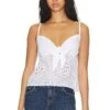Sanctuary Tie Eyelet Cami White
