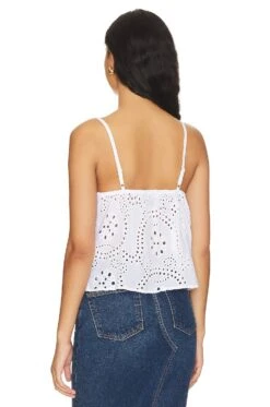 Sanctuary Tie Eyelet Cami White 6 Sanctuary Tie Eyelet Cami White -Clothing Store SANC WS748 V3