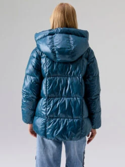 Debra High Shine Puffer Jacket Emerald -Clothing Store SAPD23720 EMRD 2441