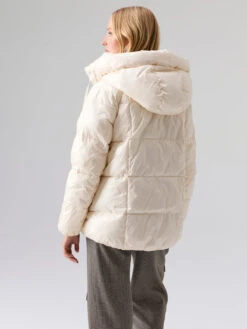 Debra High Shine Puffer Jacket Sugar Cookie -Clothing Store SAPD23720 SGCK 2362