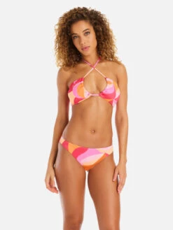 Tunnel Front Bandeau Bikini Top Island Pink