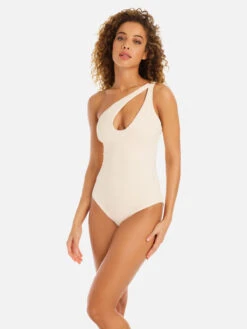Best Seller 5 Asymmetrical Mio One-Piece White Sand