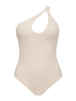 Asymmetrical Mio One-Piece White Sand -Clothing Store SASD23255 WHSN