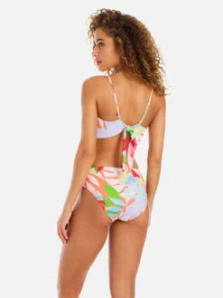 Banded Monokini One-Piece Summer Palms -Clothing Store SASP23259 MULTI BACK