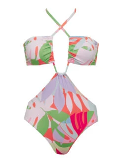 Banded Monokini One-Piece Summer Palms -Clothing Store SASP23259 SUPA