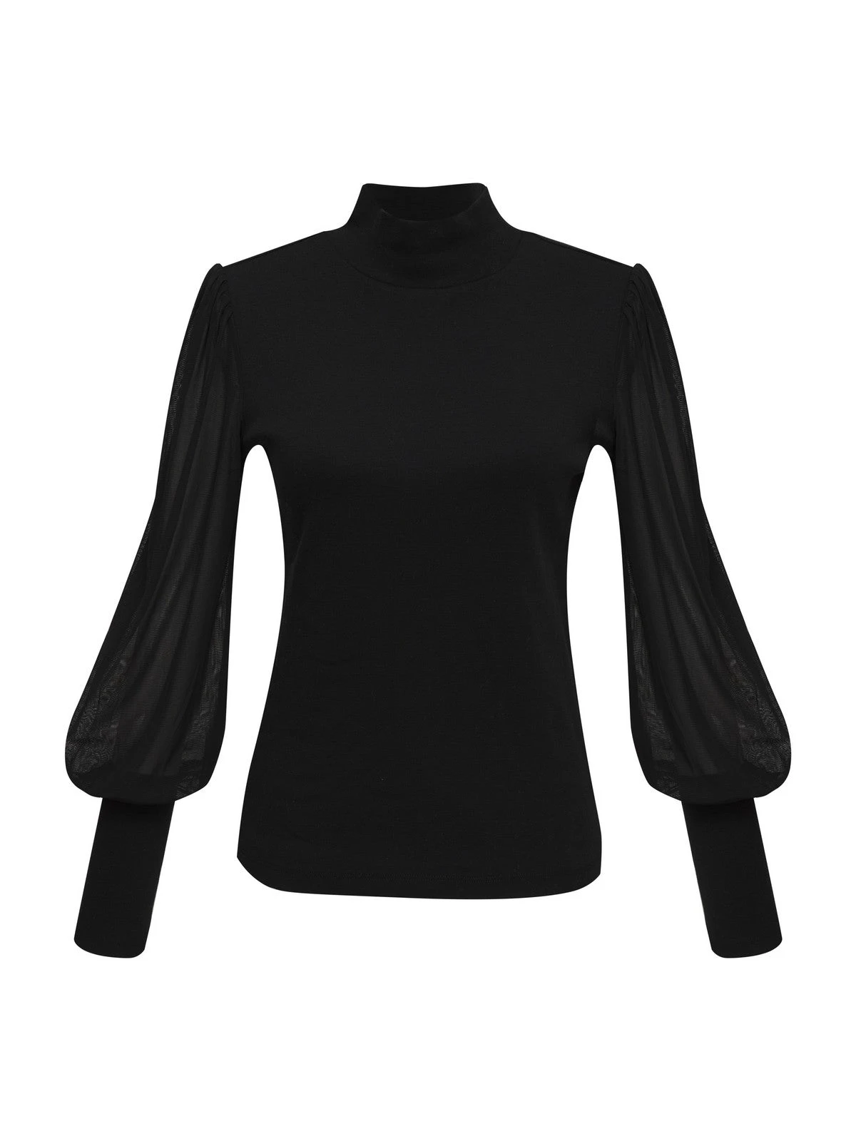 On My Mind Mesh Sleeve Top Black 4 On My Mind Mesh Sleeve Top Black - Image 4